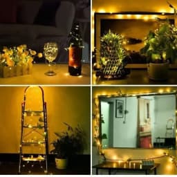 Remote 8 Modes Festoon LED Fairy Silver Copper Wire String Light Battery Box Garland Light Wedding Party Christmas Decoration