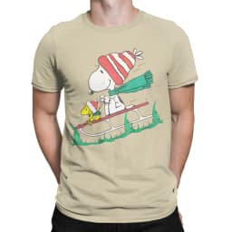 Casual Peanuts Snoopy Dancing T Shirt For Men Women Round Neck Short Sleeve Top Tee Cotton Summer Tops