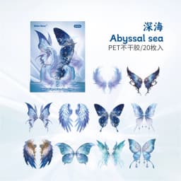20 pcs Angel Wings PET Stickers pack Junk Journal Decor DIY Scrapbooking Album Planner School accessories Stationery Stickers