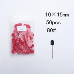 50PCS Green Nail Sanding Caps Bands With Rubber Drill Polishing Nail Art Rotating Remove Burrs Manicure Pedicure Accessory Tool