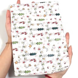 10Sheets Christmas Holly Berry Pattern Gift Wrapping Tissue Paper For Christmas Gift Flower Bouquet Jewelry Packaging Decoration