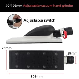 HIFESON Manual Sanding Block Dust Extraction Hand Sandpaper Holder Dust Free Sanding Pad For Abrasive 70*125mm 70*198mm 70*400mm