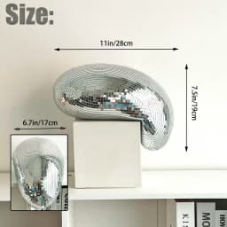 Melted Disco Ball Modern Home Decor Handmade Mirror Ball Aesthetic Room Decor Melting Disco Ball Bling Funky Room Decor