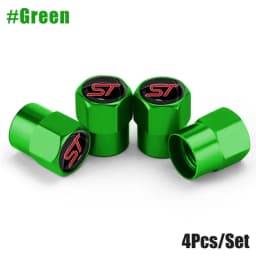 4Pcs/Set Car Wheel Tire Valve Caps Metal Stem Cover For Ford ST Line Focus X 2 3 Mondeo Fiesta Kuga MK2 MK3 MK4 Tyre Accessories