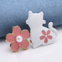 1 Pair No Sewing Adjustable Waist Clips Sakura Cat Trousers Waist Buckles for Jeans Pants Skirts Fit Reduce Waist Snap Button