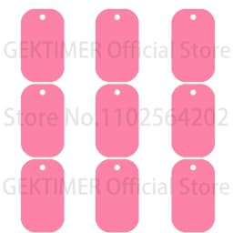 100Pcs Nameplate Laser Engraved Number Pendant for KeyChain Diy Making Aluminum Military Identity Tag Custom Personalized ID