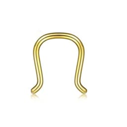 WKOUD Clear Flexible Septum Retainer Plastic & Surgical Steel Nose Septum Ring Piercing Jewelry For Women Men Sean