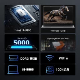 2026 Silver Laptop 15.6-inch Gaming Computer Intel i9-9900 IPS HD Video 16 GB/32GB ddr3 1024GB/2048GB ssd M.2 Windows 11 Notebo