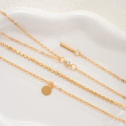 3Pcs/Set MultiLayer Round Disco Coin Chain Necklace for Women Simple Gold Color Pendant Necklaces Set Trendy Party Jewelry Gifts