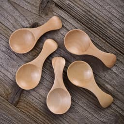 5Pcs Wooden Spoon Kitchen Small Spoon Wood Spice Spoon Mini Wooden Scoop Tea Spoons for Powder Sugar Jar Kitchen Accessories