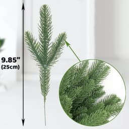 20Pcs Christmas Artificial Pine Needles Branches Green Fake Pine Stems DIY Garland Home Party Decoration Xmas New Year Gifts