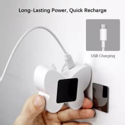 Butterfly Motion Sensor Night Light LED Under Cabinet Lights Rechargeable Lamp for Closet Wardrobe Stair Bedroom Kitchen Decor