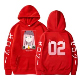 Anime Darling In The Franxx Zero Two Funny Graphic Printed Hooded Men Women Hoodies Oversized Streetwear Harajuku Sweatshirt