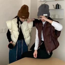 White Duck down Vest Short Style Design Sensation European Goods High Waist Fly Shoulder Winter Design Commute Style