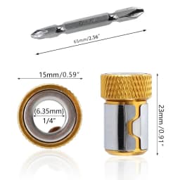 3pcs Magnetic Bit Holder Alloy Electric Magnetic Ring Screwdriver Bit Strong Non-slip Magnet Ring for Phillip Bit Magnetizer