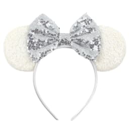 Cute Women Mouse Ears Leopard Print Headbands for Girls Baby Women Sequins 5"Bows Hair Accessories Adults Hairbands Kids Gift