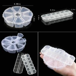 Transparent Plastic Storage Jewelry Box Compartment Adjustable Container For Beads Earring Box For Jewelry Rectangle Box Case