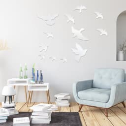 Window Alert Bird Stickers - Self-Adhesive Silhouettes Window Clings Sticker Set