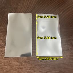 20pcs Aluminum Foil Self-adhesive Bag 6*9CM Cool Punk Silver Color Small Pouches Handmade Jewelry Earring Packaging Shipping