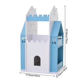 3/4 layer castle children's house rotating bookshelf toy storage rack display bookshelf storage cabinet home decoration