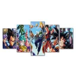 Manga 5 Panels Dragon Ball Goku Super Saiyan Wall Anime Poster Comic Canvas Painting Picture Home Living Room Gift Mural Cudros