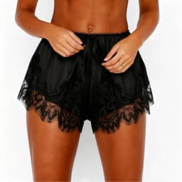 Women Summer y2k Coquette Solid Lace Trim Satin Shorts Elastic Waist Bowknot Loose Fit Loungewear Bottoms Vacation Streetwear