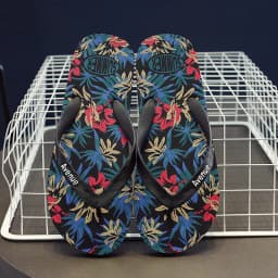 Hawaii Print Slippers Men Flip Flops Beach Sandals Non-Slip Flat Shoes Casual Slipper Indoor House Shoes for Men Outdoor Slides