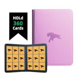 360 Cards Trading Card Binder 9-Pocket PU Leather Album, Portable Card Holder for TCG Game Cards Sports Cards, Collector Album