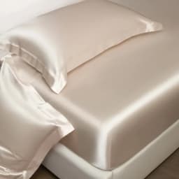 3 Pcs High End 100% Mulberry Silk Fitted Sheet Set with Pillowcase Luxury Solid Color Silk Bedsheet Soft Smooth Satin Bed Linen