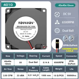 2PCS 40mm 4cm 3D Printer Fan 5V 12V 24V 4010 Blower Printer Cooling Accessories DC Turbo Blower Fan Radial Fans 40x40x10mm