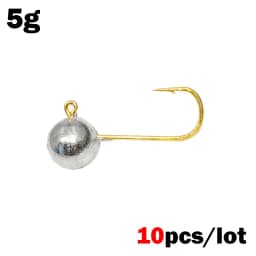 OUTKIT 10pcs Mini Jig Head Hook Rockfish Exposed Head Hook Barbed Hook Trout Soft Worm Lure Jig Fishing Hook Fishing Tackle