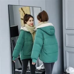 New Winter Women's Cold Coat Parkas Super Hot Hooded Padded Jacket Cropped Jacket Plus Size Jacket Loose Korean Fashion