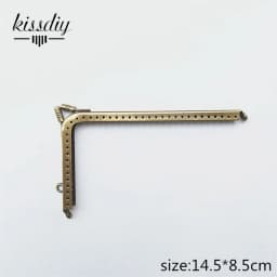 10 PCS 14.5 16.5 18.5cm L Shape Smooth Finish Bronze Right Angle Coins Purse Frames DIY Metal Kiss Clasp Bags Accessory Parts