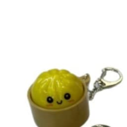 Cute Dumpling Light Up Keychain Kawaii Squishy Bao Night Light Soft Silicone Stress Relief Backpack Charm for Teens Gift Decor
