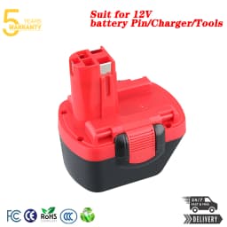 1/2/4Pcs 4.8Ah NI-MH BAT043 Replace for 12V Bosch Battery Pin BAT045 BAT046 BAT049 BAT120 Compatible With Power Cordless Tools