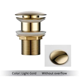 Bathroom Sink Drain Wash Basin Drainer Waste Pipe Sink Plug Pop-Up Button Luxury Brush Gold Brass Material Matt Black Rose