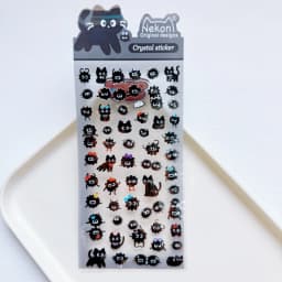 NEKONI Creative Animals Cartoon Crystal Stickers Scrapbooking DIY Journaling Stationery Diary Cute Stickers School Supplies