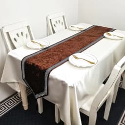 New Chinese Simple Tablecloth Modern Table Black Flag Runner European Velvet Bed Runner Pure Color Table Cloth