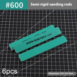 Hot Sale New 6Pcs MS-E400-1500 Semi-rigid Sanding Sticks Plastic Model Polishing Rod For DIY Assembling Model Build Tools