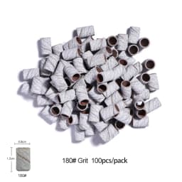 50/100pcs Nail Sanding Ring Bands Electric Manicure Nail Drill Bits 80/120/180/240 Grit UV Gel Polish Removal Accessory Tool