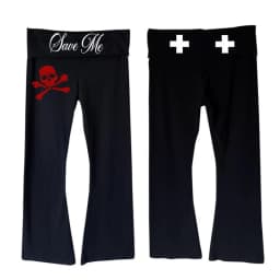 Y2K Women Low Rise Flare Pants Red Fold Waist Gothic Bell Bottom Sweatpants Emo Alt Dark Casual Streetwear Long Trousers