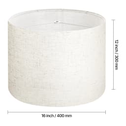 SucceBuy Drum Lamp Shade Medium Drum Linen Lampshade Replacement Lamp Shade for Table Lamps Floor Lamps Pendant Lights