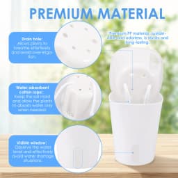 10 Pcs Self Watering Planter Lazy Hydroponic Flower Pot Plastic Translucent Self-absorbent Flower Pot Desktop Decoration