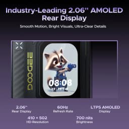DOOGEE V50 Pro 5G AI Rugged Phone 6.78" Dimensity 8300 52GB RAM(16+36) 1TB ROM with 2.06" AMOLED Multi-function Rear Display 200MP Camera 64MP Night Vision Camera Android 16 Supports Walkie Talkie