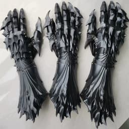 Medieval Knight Goth Vintage Mechanical Long Gloves Tactical Punk Hand Armor Man Woman 3D Pringting Cosplay Props