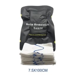 Hemostatic Kaolin Gauze Combat Emergency Trauma Z-Fold Soluble For Ifak Tactical Military First Aid Kit Medical Wound Dressing
