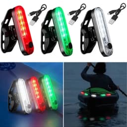 LED Boat Navigation Light USB Charging Sailing Signal Lamp 4 Modes Boat Stern Lights for Marine Yacht Kayak Sailboat