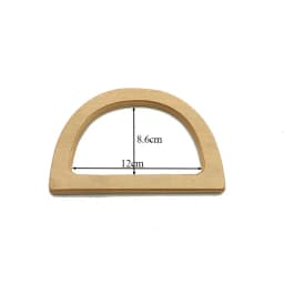 1/2Pc Round D-shaped Wooden Bag Handle Metal Ring Handbag Handles Replacement DIY Purse Luggage Handcrafted Accessories for Bags
