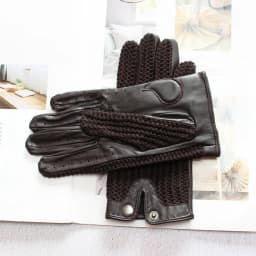 Goatskin Touch Screen Leather Gloves Women's Motorcycle Riding Unlined Four Seasons Thin Car Driving Full Finger Driver