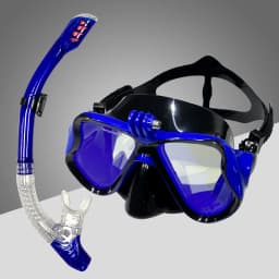 Diving Mask with Sports Camera Mount, Electroplated Tempered Glass, Silicone Strap, Safe and Comfortable Design